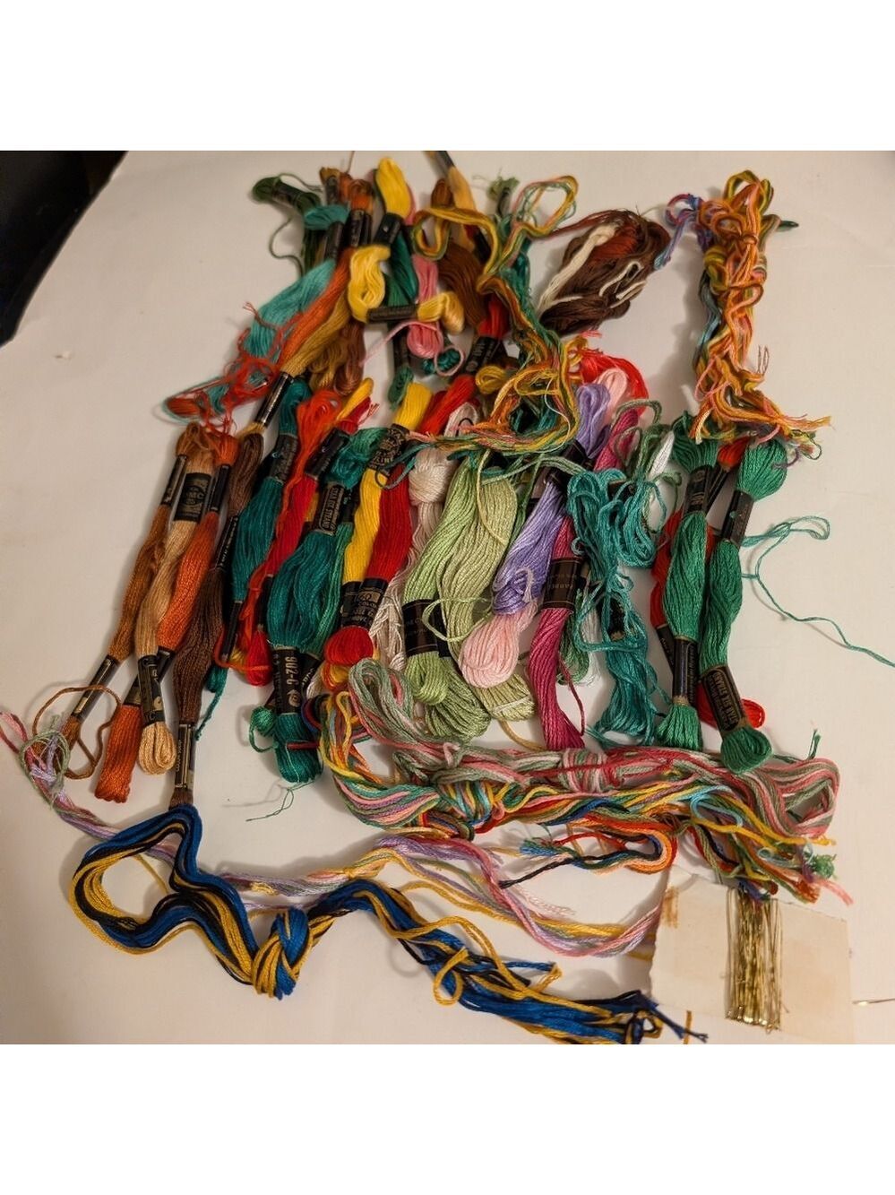 Hand embroidery floss bundle, DMC and other brands floss skeins